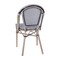 Flash Furniture Marseille French Bistro Stacking Chair, Blk Textilene Back & Seat, Aluminum Frame, Lght Natural, 2PK 2-SDA-AD642107-BLKWH-LTNAT-GG - alternate 9